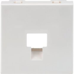 Plaque RJ45 K45 45x45 1 port blanche, configuration visible