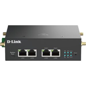 D-LINK - 5G Multi-Connect Modem; 2x 1 & 2x 1 PoE Gbps; 2 Micro SIM slot; Plug-and-Play - DWM-314-GP/E