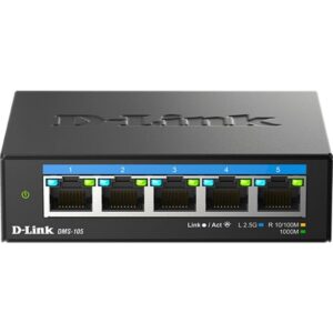 Switch Ethernet 2,5 Gigabit non géré noir, montage modèle de table (Desktop)