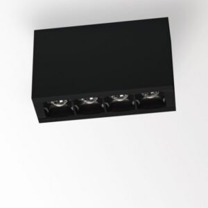 Détails visibles de Plafonnier LED noir 3000K 32° DOT.COM L4 ON 93032 pour Plafonniers