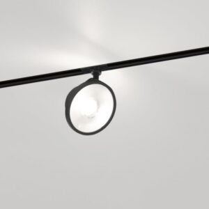 Spot LED sur rail magnétique 48V noir 23136, configuration visible