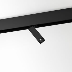 Détails visibles de Spot LED sur rail magnétique 48V noir OCTAV 27 93030 DIM5 pour Éclairage sur rail