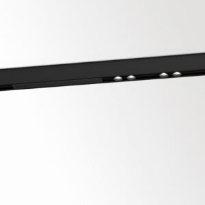 Détails visibles de Spot LED sur rail magnétique 48V noir DALI M26L 29414 pour Éclairage industriel