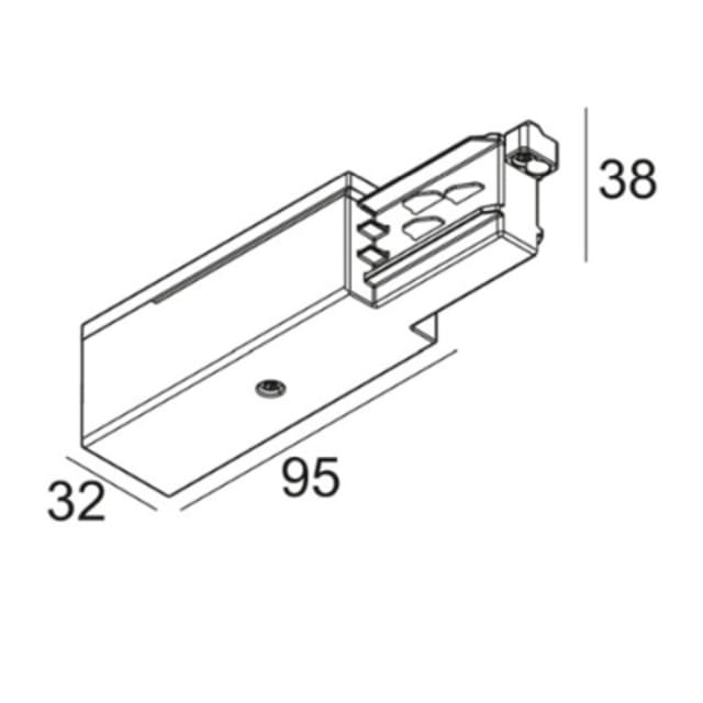 DELTA LIGHT - Track 3F DIM end supply 12 rail IP20 noir - 200 12 12 B DELTA LIGHT - Track 3F DIM end supply 12 rail IP20 noir - 200 12 12 B