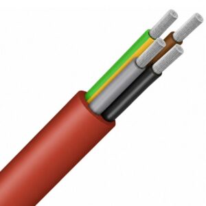 DIVERSE KABELS - Câble silicone +180°C 500V LS0H brun/rouge 4G1