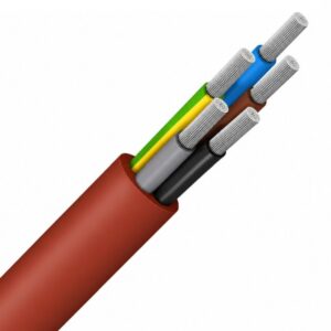DIVERSE KABELS - Câble silicone +180°C 500V LS0H brun/rouge 5G1