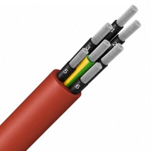 DIVERSE KABELS - Câble silicone +180°C 500V LS0H brun/rouge 7G1