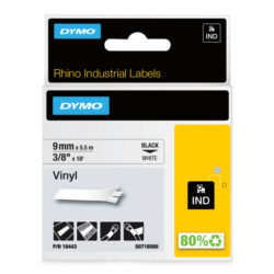 DYMO - Tape 9mm blanc vinyl - DYM-18443