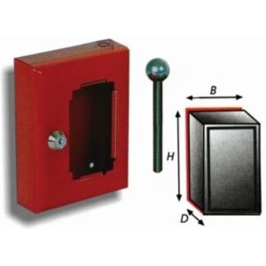 Diverse Materialen - Boîte pour clés secours + marteau