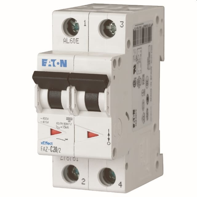 EATON - Disjoncteur 2P 16A 15kA courbe B - 278734