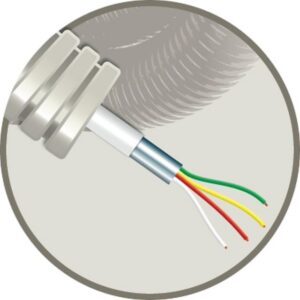 ELFLEX - Elflex tube précâblé 16mm gris + câble d'alarme AL 4X0