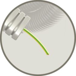 ELFLEX - Elflex tube précâblé 16mm gris + installation VOB 1X6mm² vert/jaune - EF1G6