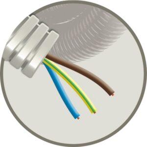 ELFLEX - Elflex tube précâblé 16mm gris + installation VOB 3G2