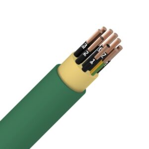Détails visibles de Câble d'installation XLPE LS0H 9G1,5 mm² vert 1 kV Cca pour Câbles sans halogène