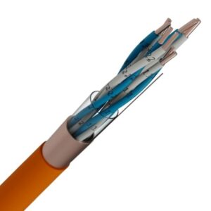 Câble téléphonie NBN RF LS0H orange 500V, configuration visible