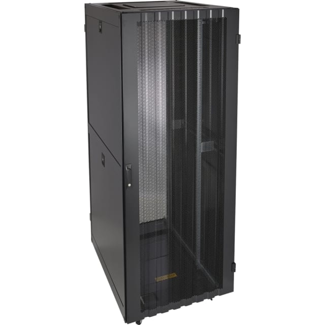 Excel Networking Solutions - Environ SR800 Baie 42U 800x1200mm Porte ondulé et ventilé (A) Double porte venti - 544-42812-WDBF-BK