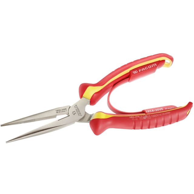 FACOM - PINCE DEMI-RONDE ISOLEE 1000V 20CM - 185A.20VE