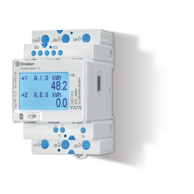 FINDER - Compteur d'énergie triphasé 5 à 80A