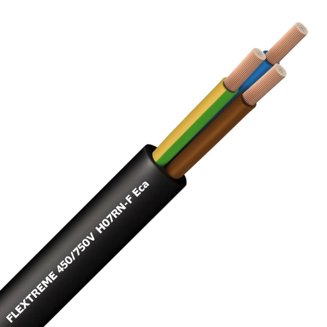 FLEXTREME - H07RN-F câble caoutchouc souple Prysmian 750V Eca AD8 noir 3G10mm² - FLEXTREME3G10-ECA B 1000