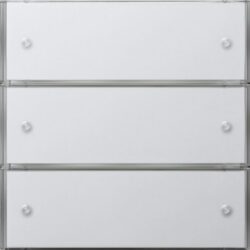 Capteur tactile KNX 3 boutons Komfort blanc, configuration visible