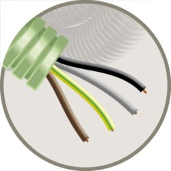 GREEN FLEX - Green Flex tube précâblé 16mm LS0H vert + installation H07Z1-U 4G1
