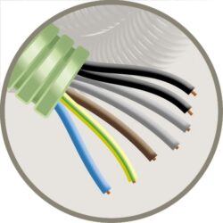 GREEN FLEX - Green Flex tube précâblé 20mm LS0H vert + installation H07Z1-U 7G1