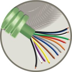 GREEN FLEX - Green Flex tube précâblé 20mm LS0H vert + téléphonie SGG 12X0