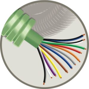 GREEN FLEX - Green Flex tube précâblé 20mm LS0H vert + téléphonie SGG 12X0