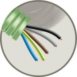 GREEN FLEX - Green Flex tube précâblé 25mm LS0H vert + installation H07Z1-U 5G6mm² - HF5G6