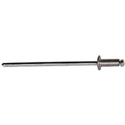 Détails visibles de Rivet aveugle aluminium acier tête plate 4,8x16 mm pour Rivets alu / acier