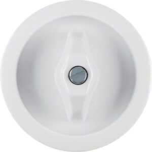 HAGER - Enjoliveur et manette pr interrupteurs/poussoirs rotatifs Serie 1930 blanc polai - WTW1000WG