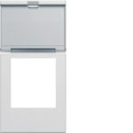 HAGER - Enjoliveur pour prise RJ45 gallery porte-etiquette 1M blanc polaire - WXD205B
