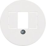 HAGER - Enjoliveur pr prise informatique et connexions haut-parleurs simple/double Serie - WTF4000WG
