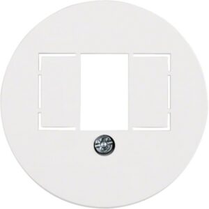 HAGER - Enjoliveur pr prise informatique et connexions haut-parleurs simple/double Serie - WTF4000WG
