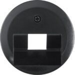 HAGER - Enjoliveur pr prise informatique simple Serie 1930 noir