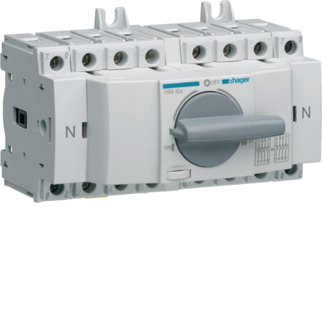 HAGER - Inverseur modulaire 4P - 40A - HIM404