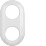 HAGER - Plaque de recouvrement pvc 2 postes Serie 1930 blanc polaire