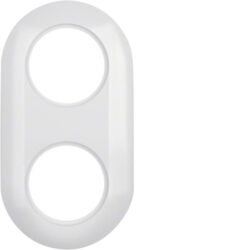 HAGER - Plaque de recouvrement pvc 2 postes Serie 1930 blanc polaire