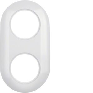 HAGER - Plaque de recouvrement pvc 2 postes Serie 1930 blanc polaire