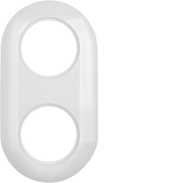 HAGER - Plaque de recouvrement pvc 2 postes Serie 1930 blanc polaire HAGER - Plaque de recouvrement pvc 2 postes Serie 1930 blanc polaire