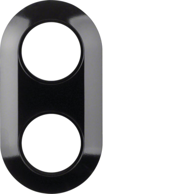 HAGER - Plaque de recouvrement pvc 2 postes Serie 1930 noir HAGER - Plaque de recouvrement pvc 2 postes Serie 1930 noir