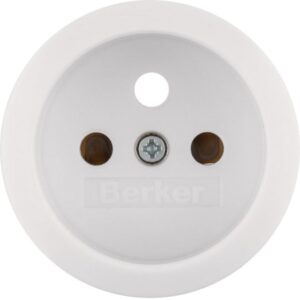 HAGER - Set de finition pr prise de courant avec terre Serie 1930 blanc polaire