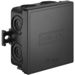 HELIA - Boîte dér.85x85x37 mm - noir RAL9005 - sans halogène - 25466