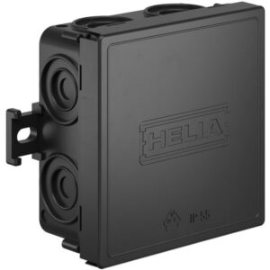 HELIA - Boîte dér.85x85x37 mm - noir RAL9005 - sans halogène - 25466
