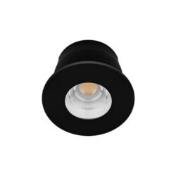 Détails visibles de Downlight encastrable LED rond dimmable noir mat pour Spots encastrés