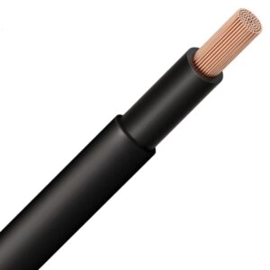 Câble souple caoutchouc noir 750V, configuration visible
