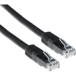 INTRONICS - ACT Black 2 meter U/UTP CAT6 patch cable with RJ45 connectors - IB8902