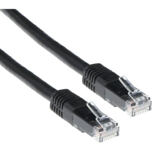 INTRONICS - ACT Black 2 meter U/UTP CAT6 patch cable with RJ45 connectors - IB8902