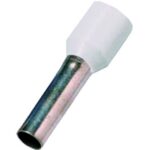 Détails visibles de Embout de câble isolé DIN 46228 0,5 mm² 8 mm blanc pour Embouts de câblage