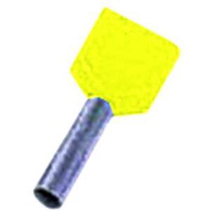 Détails visibles de Embout de câble double isolé 2x6 mm² 14 mm jaune pour Embouts de câblage